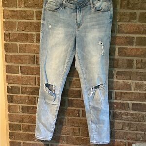 - Old Navy Blue Skinny Distressed Rockstar Jeans